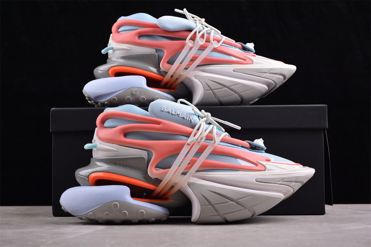 Balmain Unicorn Sneakers Light Blue/White – Neoprene & Leather - Best Reps Website 2025
