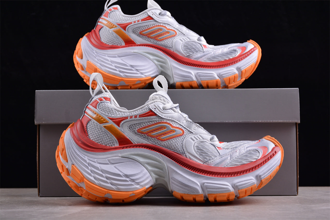 Balenciaga 10XL Sneaker – White/Red/Orange Mesh - Best Reps Website 2025
