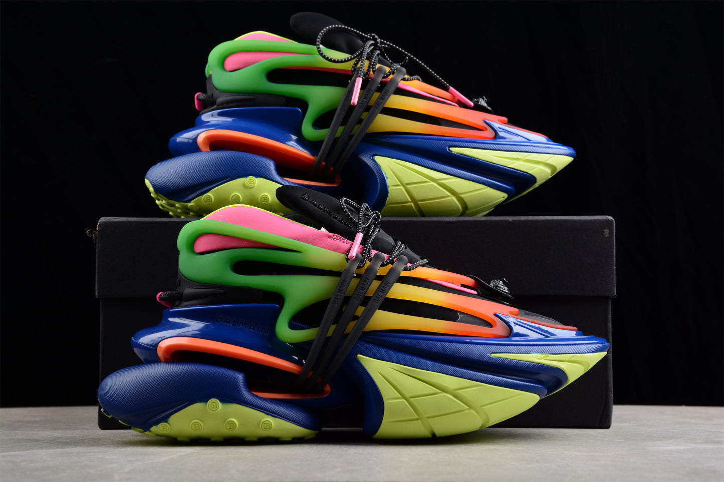 Balmain Unicorn Low-Top Sneakers in Multicolor – Neoprene & Leather - Best Reps Website 2025