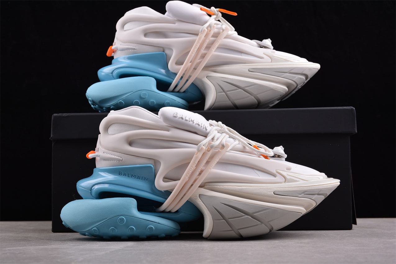 Balmain Unicorn Sneakers Blue/White – Neoprene & Leather - Best Reps Website 2025