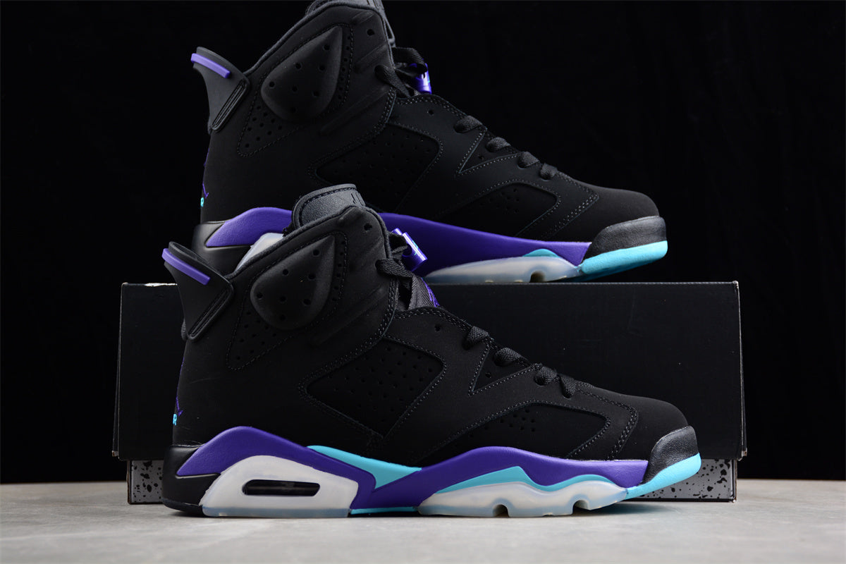 Air Jordan 6 Retro "Aqua" in black, bright concord