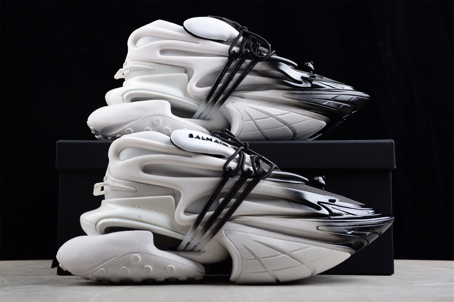 Balmain Unicorn Sneakers in White Gradient – Neoprene & Leather - Best Reps Website 2025