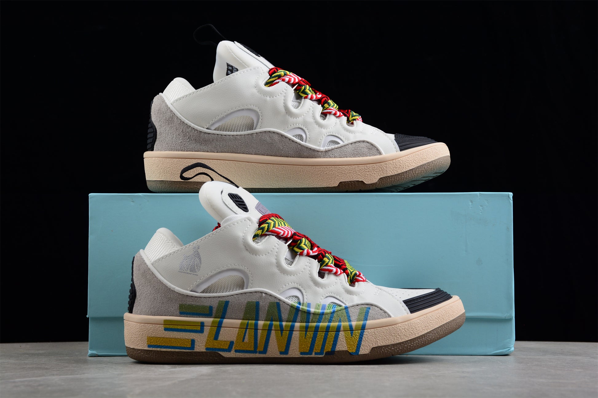 Lanvin Leather Curb Sneaker 'White Ivory' - Best Reps Website 2025