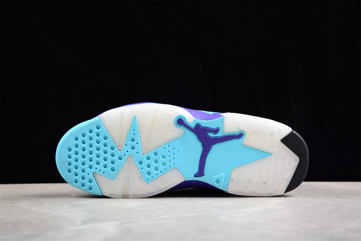 Air Jordan 6 Retro "Aqua" in black, bright concord