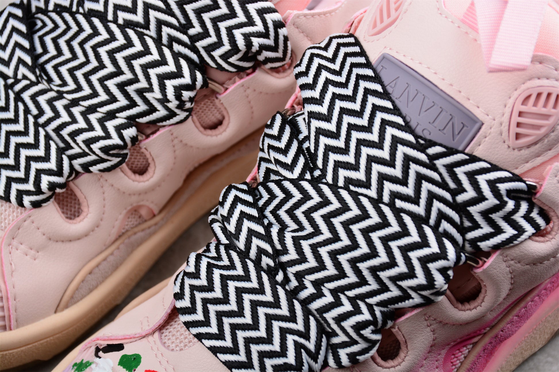Gallery Dept. x Lanvin Curb Light Sneakers 'Paint Drip – Pale Pink' - Best Reps Website 2025