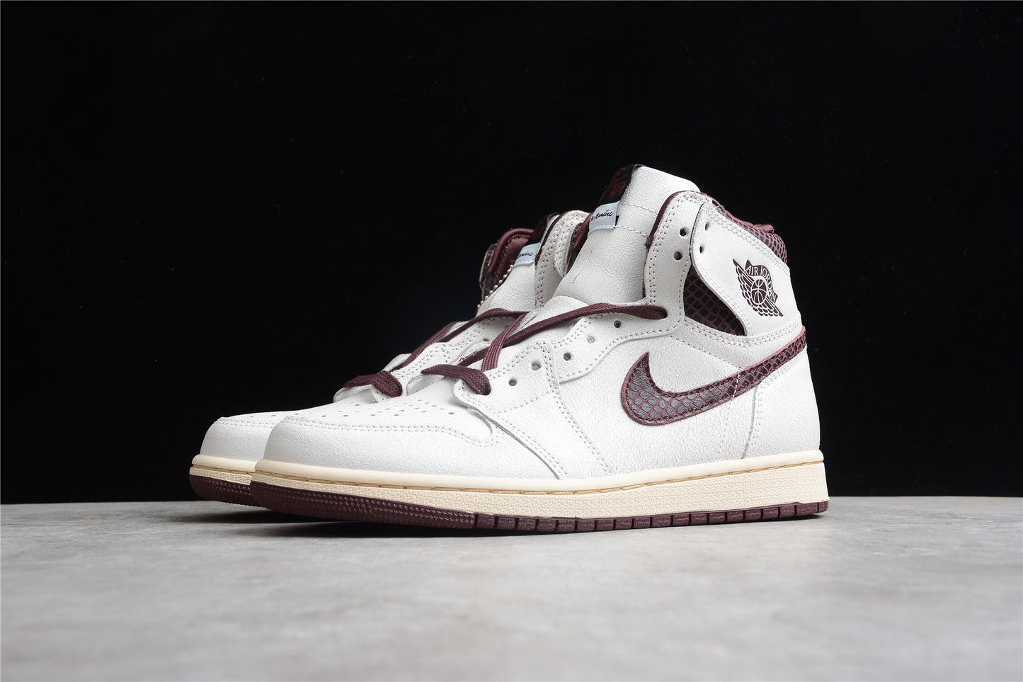 Air Jordan 1 High OG x A Ma Maniére “Sail & Burgundy” - Best Reps Website 2025