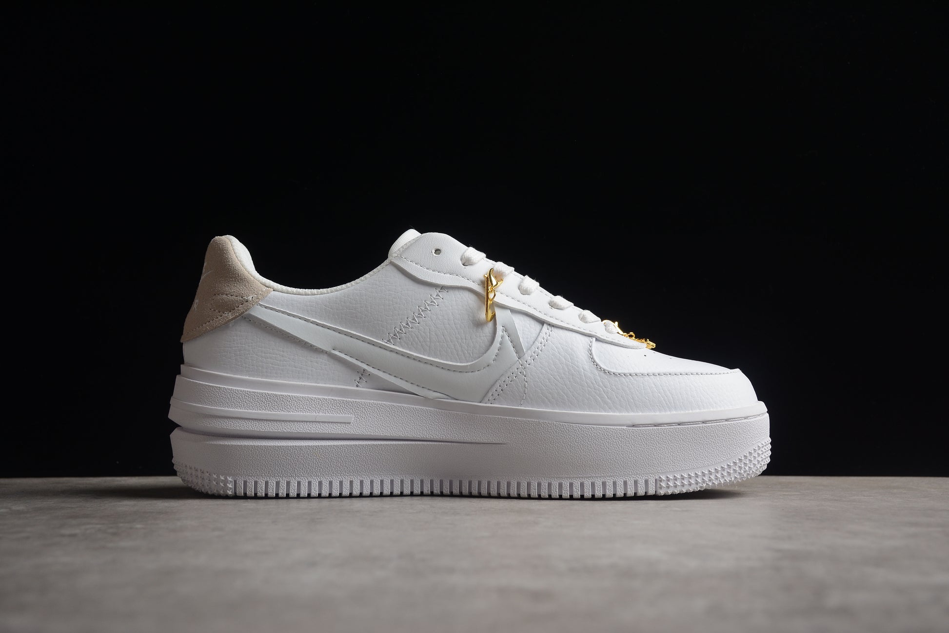 Nike Air Force 1 Low PLT AF.ORM “Bling” – White/Metallic Gold