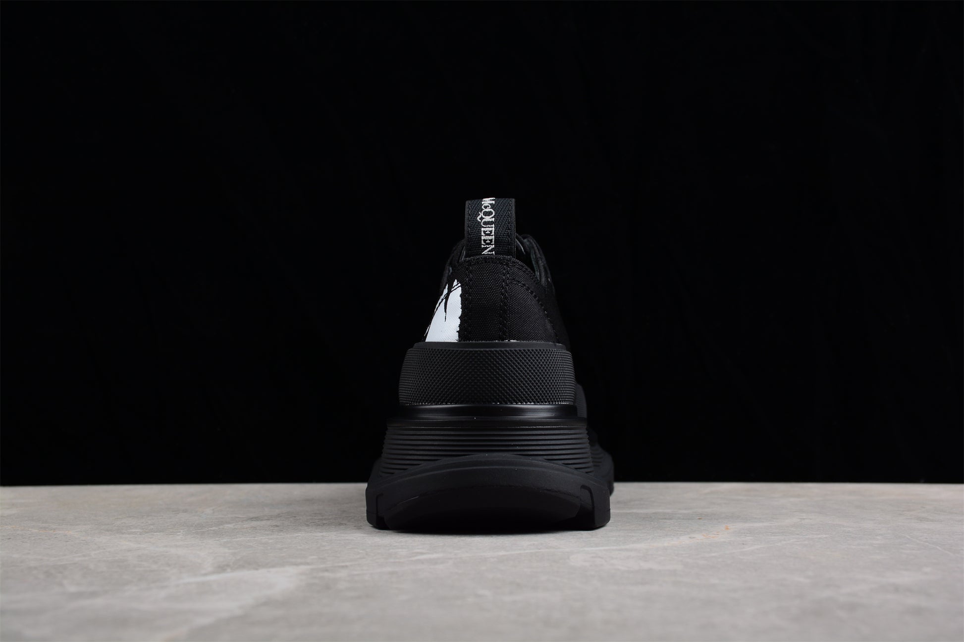 Alexander McQueen Tread Slick Low Lace-Up in Canvas Graffiti Black - Best Reps Website 2025