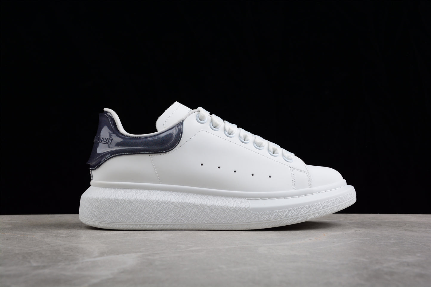 Alexander McQueen Oversized Sneaker in White/Navy - Best Reps Website 2025