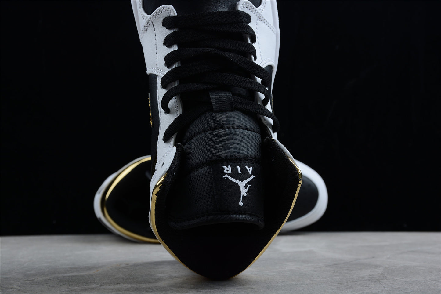 Nike Air Jordan 1 Mid GS White Gold Black - Best Reps Website 2025
