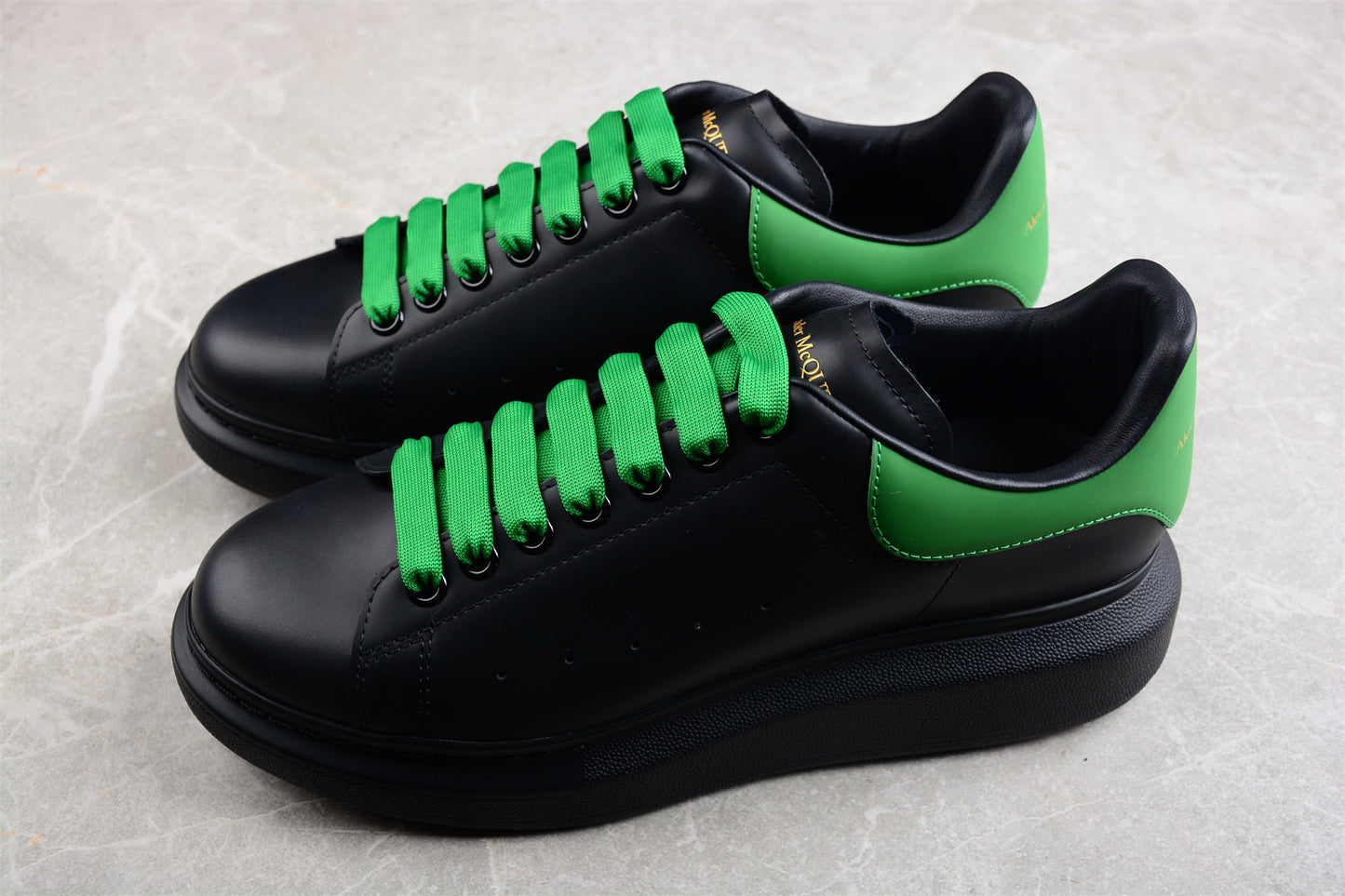 Alexander McQueen Oversized Sneaker in Black/Green - Best Reps Website 2025