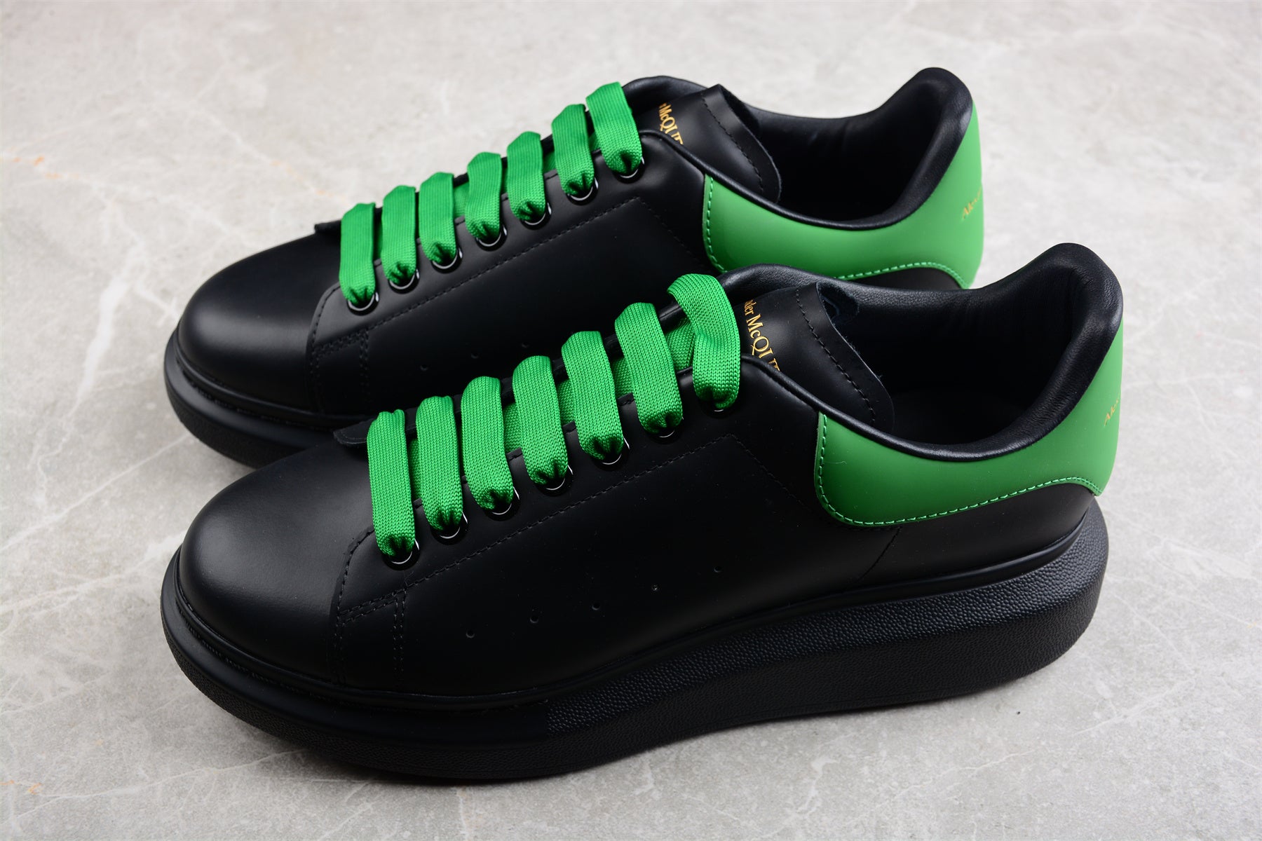 Alexander McQueen Oversized Sneaker in Black/Green - Best Reps Website 2025