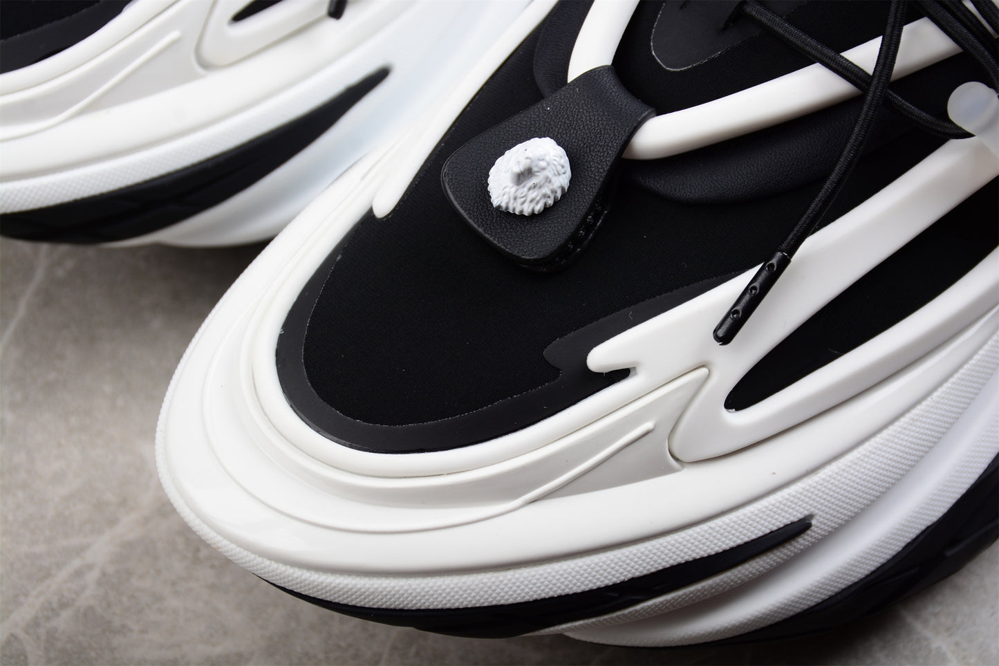 Balmain Unicorn Low-Top Sneakers in White/Black – Neoprene &amp; Leather - Best Reps Website 2025