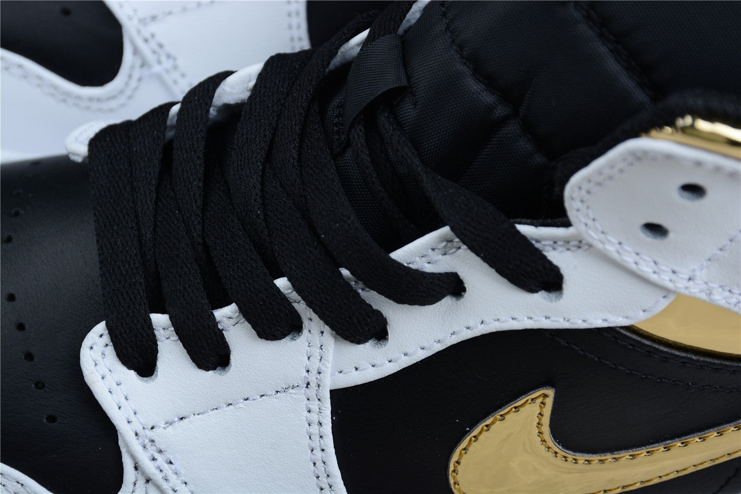Nike Air Jordan 1 Mid GS White Gold Black - Best Reps Website 2025