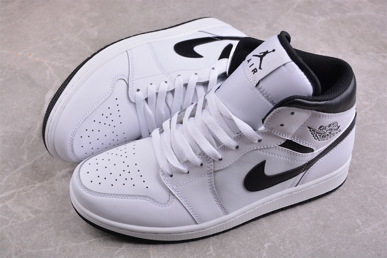 Nike Air Jordan 1 Mid "Reverse Panda" White Black - Best Reps Website 2025