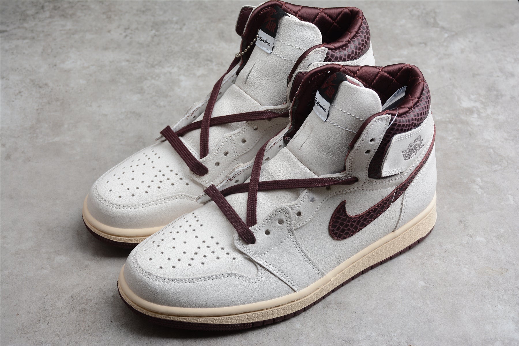 Air Jordan 1 High OG x A Ma Maniére “Sail & Burgundy” - Best Reps Website 2025