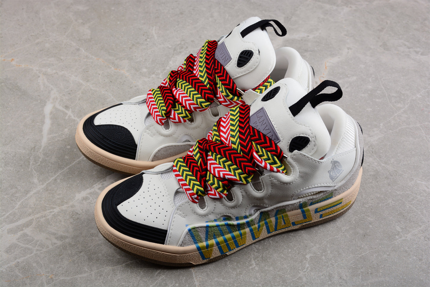 Lanvin Leather Curb Sneaker 'White Ivory' - Best Reps Website 2025