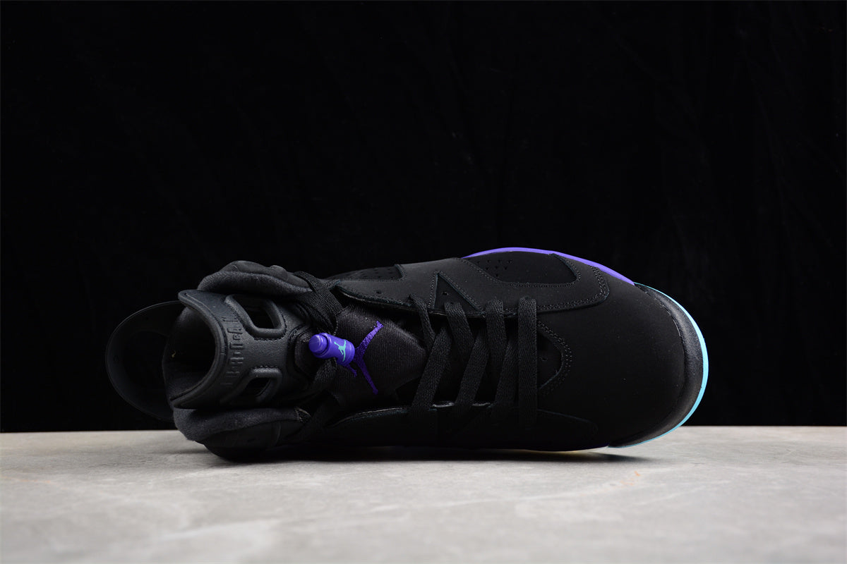 Air Jordan 6 Retro "Aqua" in black, bright concord