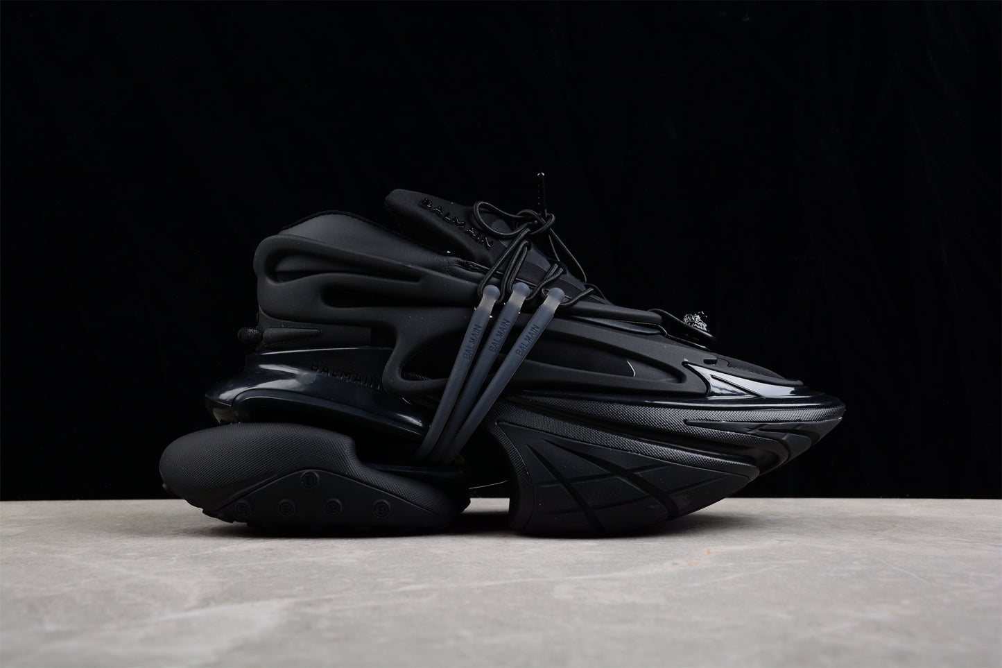 Balmain Unicorn Low-Top Sneakers in All Black – Neoprene &amp; Leather - Best Reps Website 2025