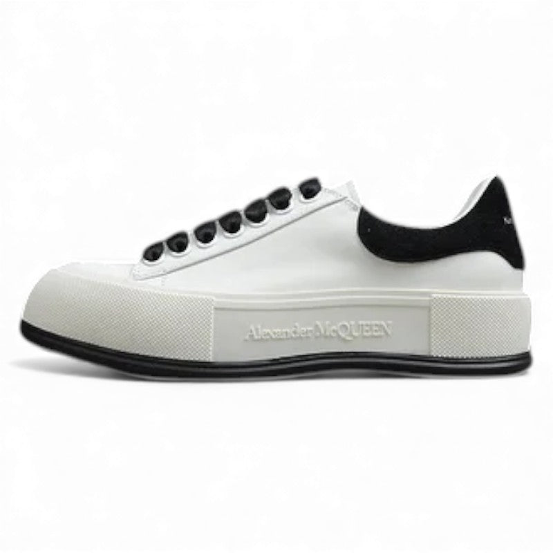 Alexander McQueen Vulcanized Low-Top Sneakers – Black &White