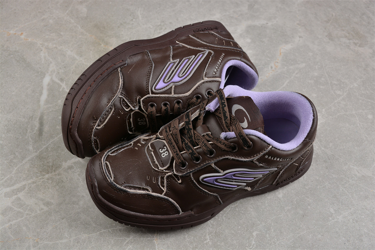 Balenciaga Hamptons Worn Out Dark Brown 