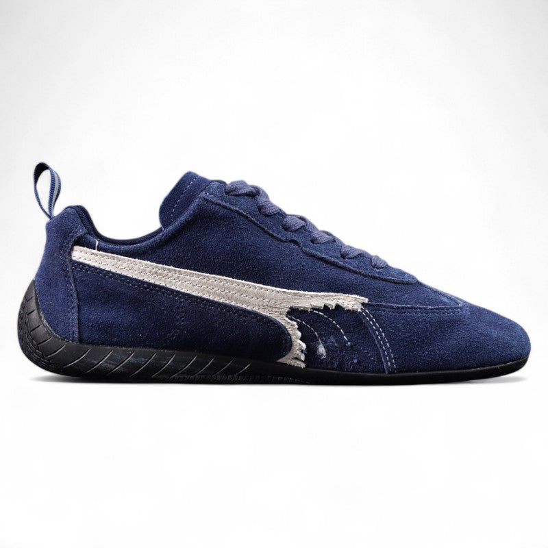 Balenciaga Speedcat Suede in Navy White Black