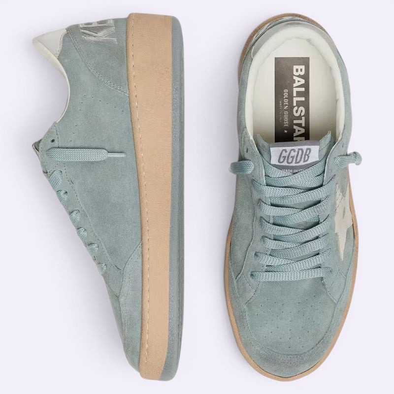 Ball Star Light Blue Suede Sneakers (Women)