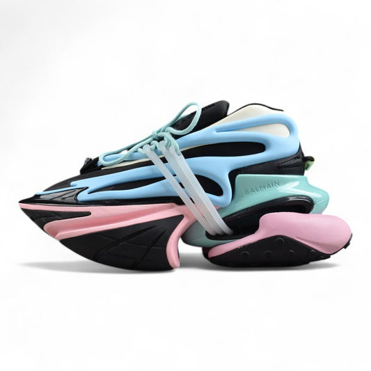 Balmain Unicorn Sneakers Black Sky Blue – Neoprene &amp; Leather - Best Reps Website 2025
