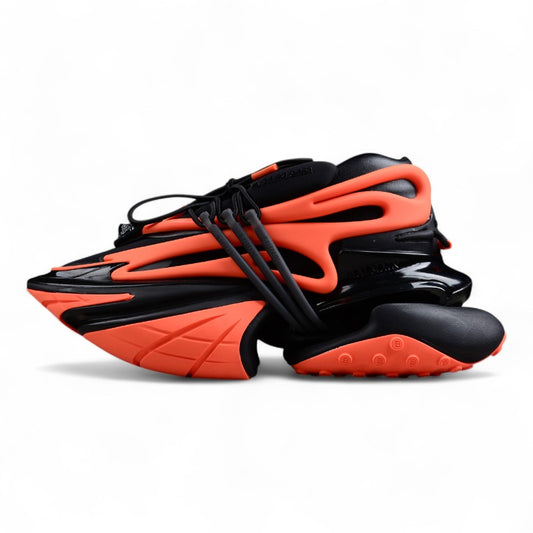 Balmain Unicorn Sneakers in Black/Orange – Neoprene &amp; Leather - Best Reps Website 2025