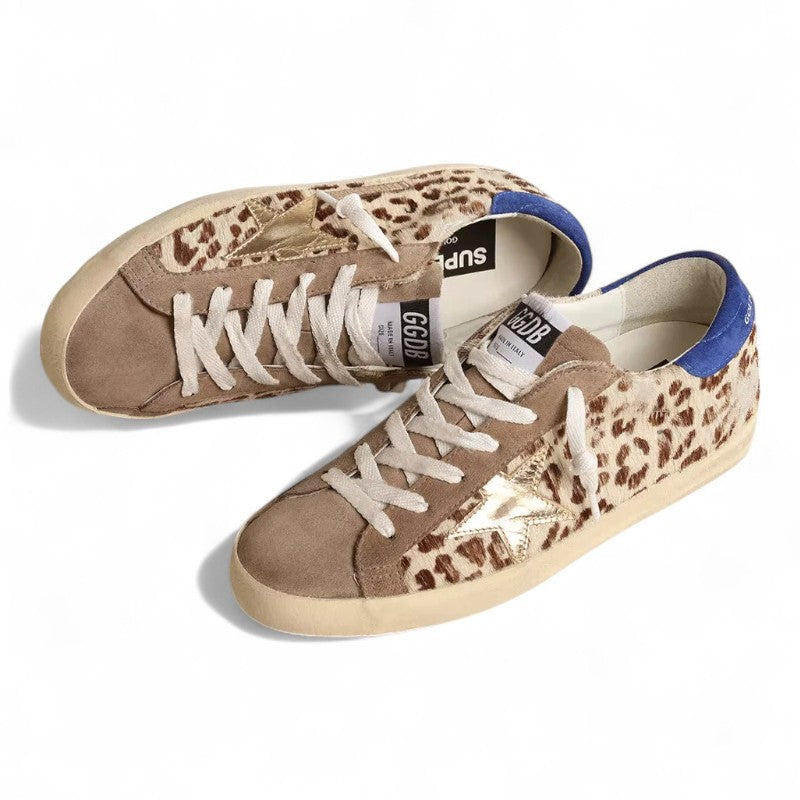 Super-Star LTD sneakers in pony skin with a gold star and suede heel tab 