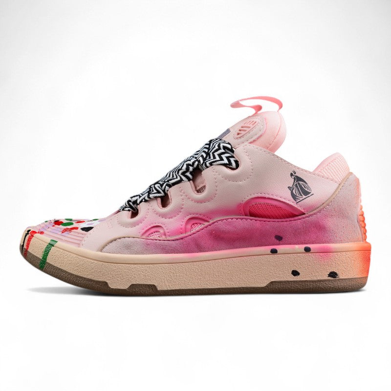 Gallery Dept. x Lanvin Curb Light Sneakers 'Paint Drip – Pale Pink' - Best Reps Website 2025