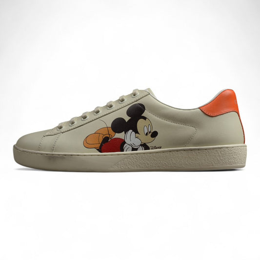 Gucci Ace x Disney "Mickey Mouse" Ivory Leather Sneaker - Best Reps Website 2025
