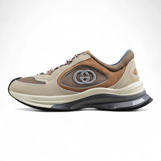 Gucci Men's Run Mesh and Suede Sneaker Beige - Best Reps Website 2025