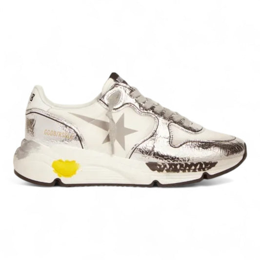 Silver and white Running Sole sneakers
