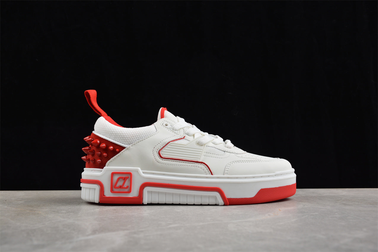  Christian Louboutin Astroloubi in white  And Red Spiked
