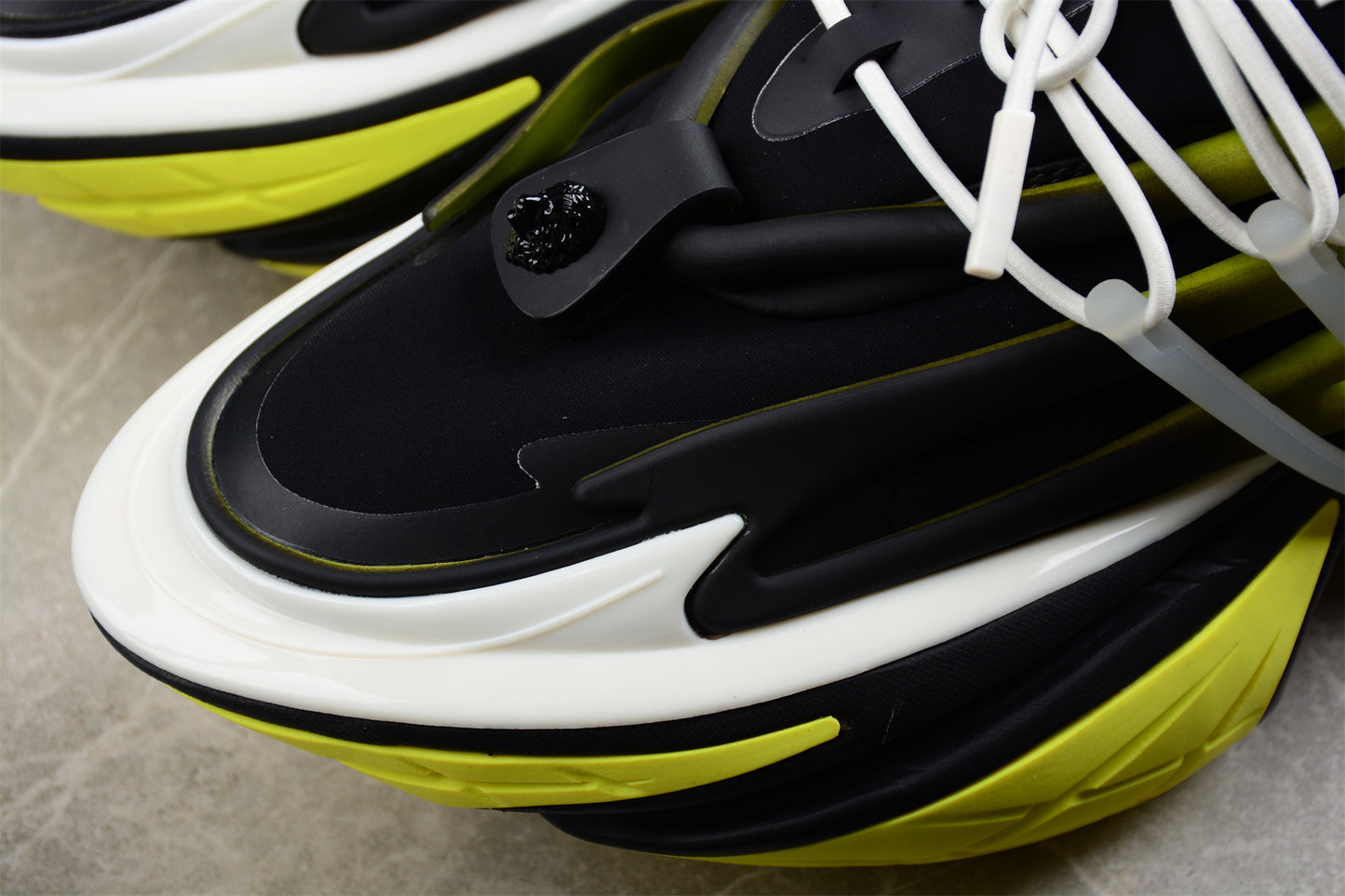 Balmain Unicorn Low-Top Sneakers in Black/Yellow – Neoprene &amp; Leather - Best Reps Website 2025