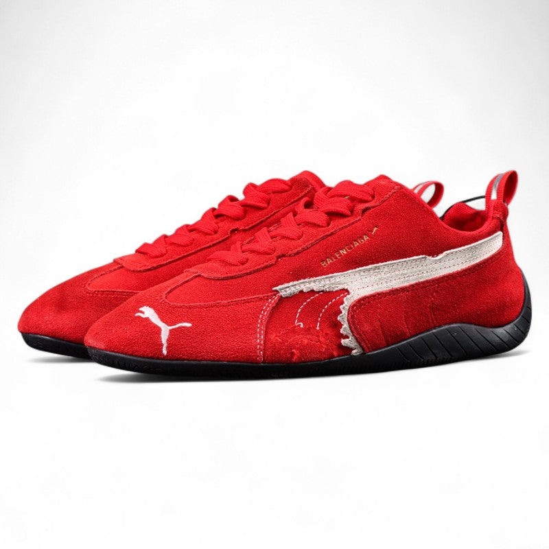 Balenciaga Speedcat Suede in Red White Black
