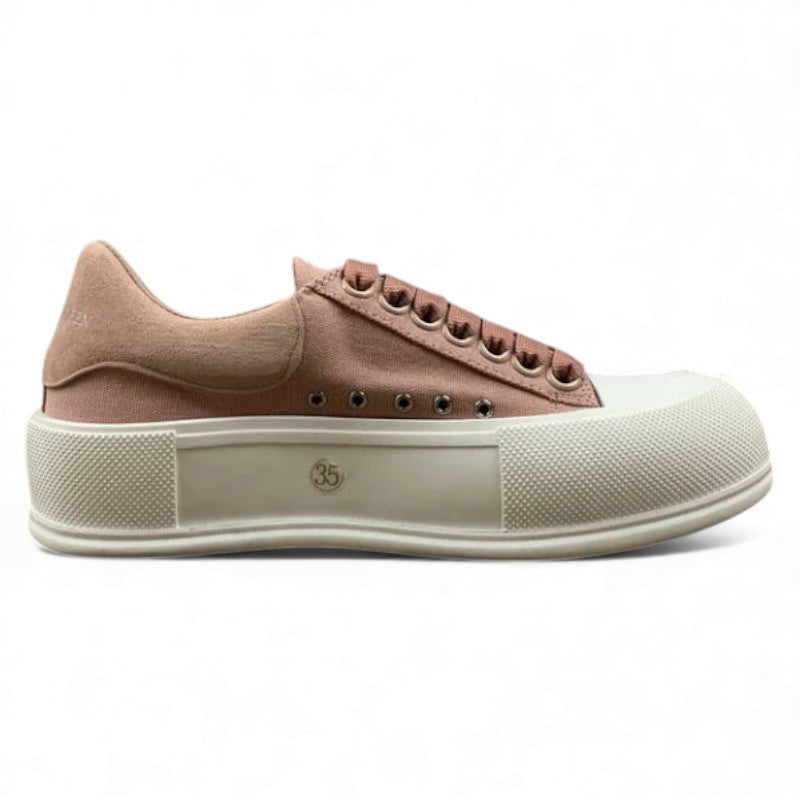 Alexander McQueen Vulcanized Low-Top Sneakers – Rose Pink
