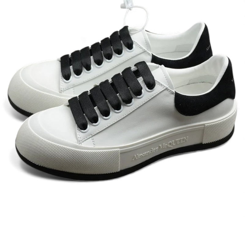 Alexander McQueen Vulcanized Low-Top Sneakers – Black &White