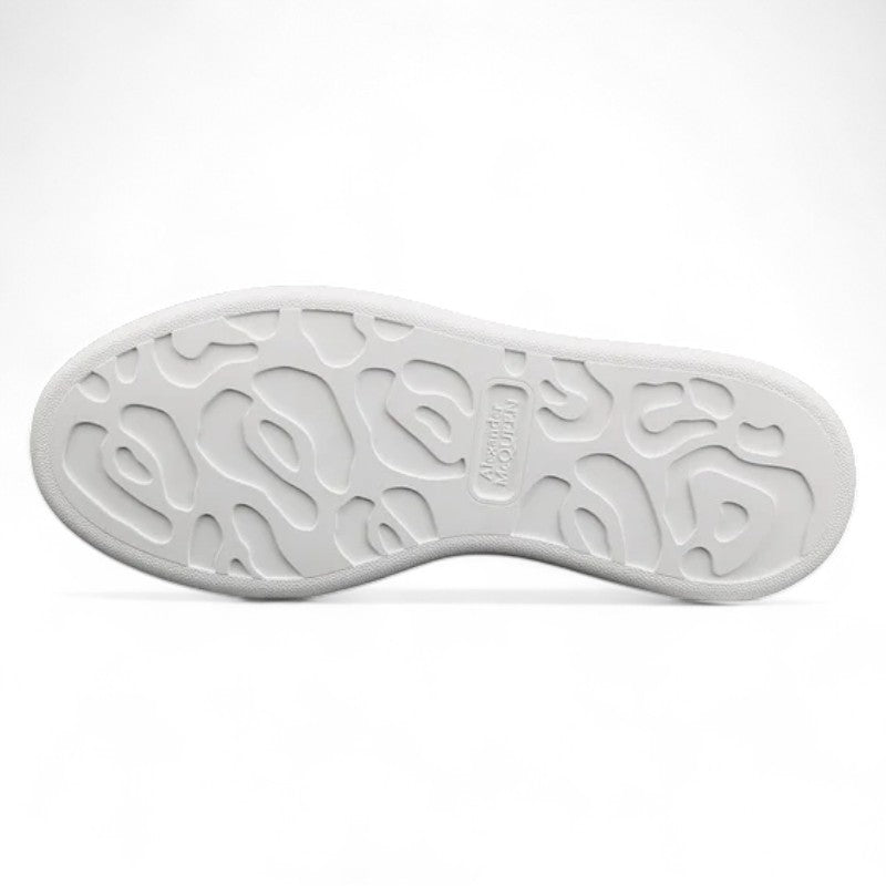 Alexander McQueen Oversized Sneakers – White with Teal Heel Tab
