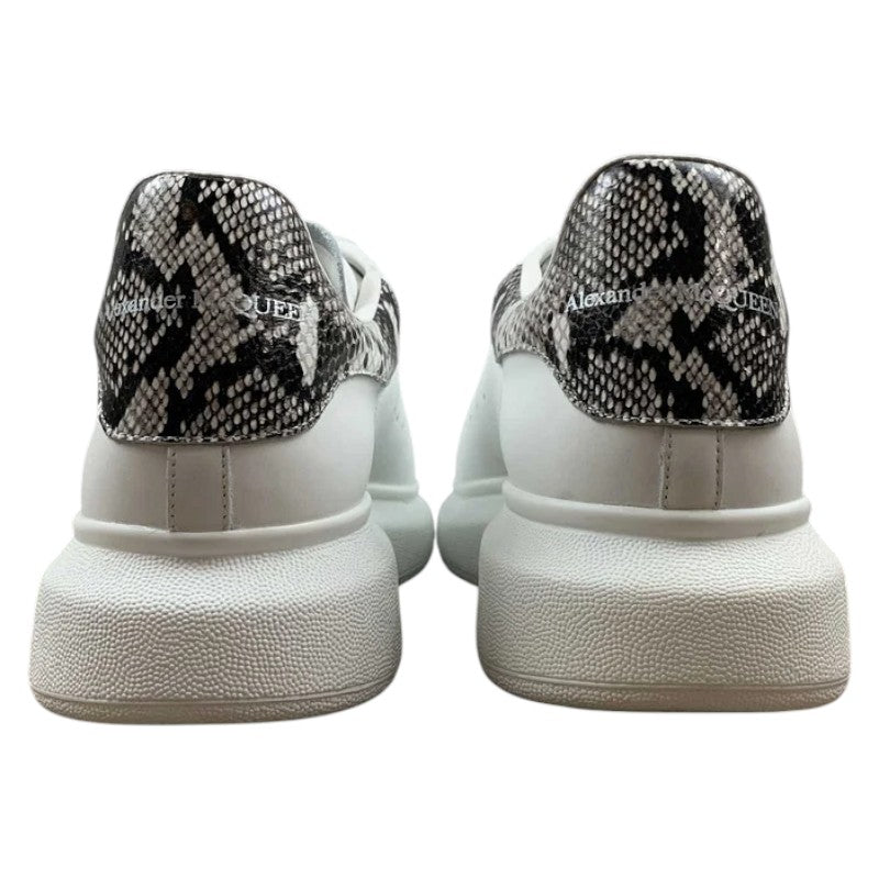 Alexander McQueen Oversized Sneakers – White with Python Print Heel