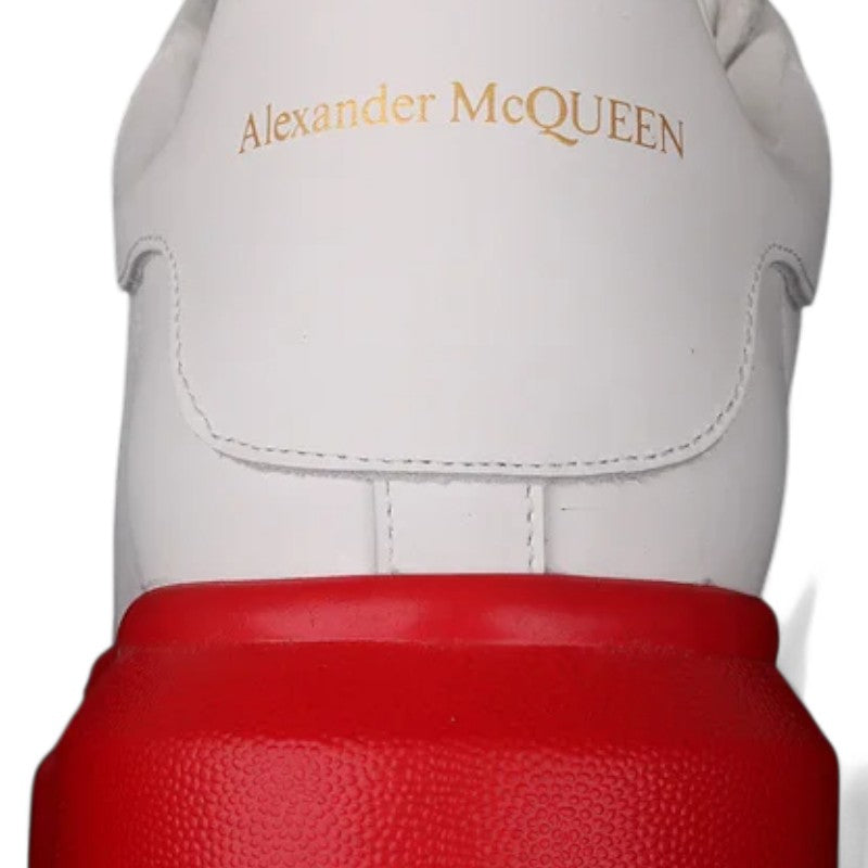 Alexander McQueen Oversized Sneakers – White with Red Sole